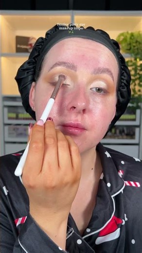 Xmas party glam eye makeup tutorial