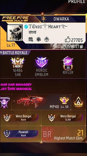 🔥 My Free Fire Squad Reveal | Pro Players Profile & Gameplay Highlights