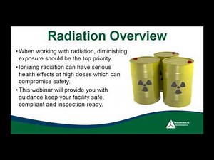 Webinar: Radiation Safety: The Nuts and Bolts of an Effective Program