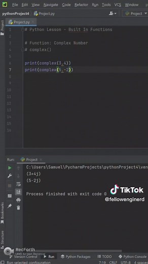 Complex Numbers in Python #pythonprogramming #pythontutorial #pythonforbeginners