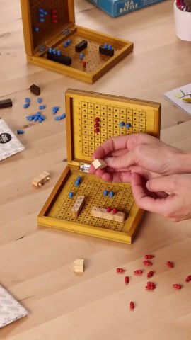 Sea Battle - A Wooden take on The Traditional 2 Play Board Game, Sink Your Opponents Ships