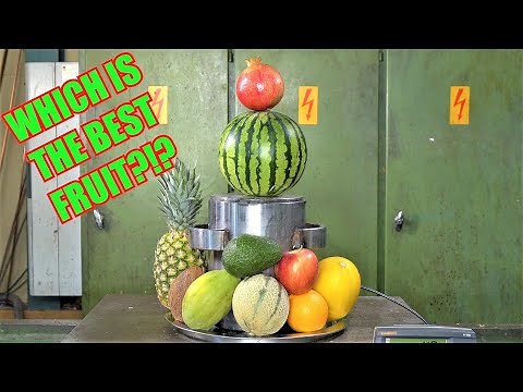 Crushing Fruits with Hydraulic Press Satisfying Compilation VOL1