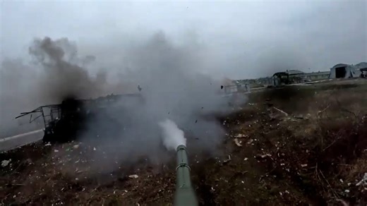 Ukrainian Tank In Combat On The Pokrovsk Defense Line