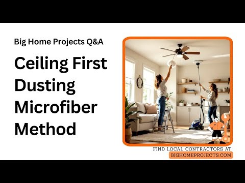 Top-to-Bottom Dust Order: Ceiling-First Microfiber Method