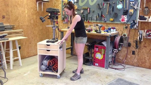 Make a Rolling Stand for Your Drill Press