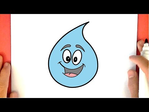 cómo dibujar una gota de agua fácil | como dibujar una gota de agua