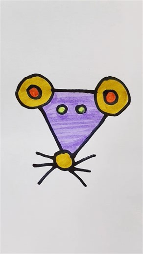 Mouse 🐀 Drawing for kids #mouse #drawing #pipafuntv #painting #shorts #shortvideo #color #trending