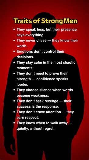 Traits of Strong Men #strongman #psychology #men #psychologyfacts