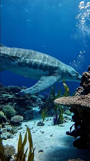 Massive Mosasaurus Spotted in the Deepest Ocean! 😱🦖 #shorts #mosasaurus #viral #ocean