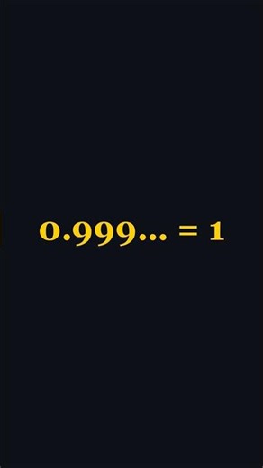 0.999... = 1? The Lie You Believe! 🤥🔢 #mathematics