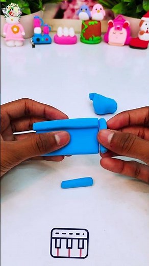 How To Make Piano By Air Dry Clay | Super Clay Piano | Clay art