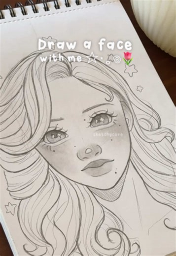 Draw a face with me #drawing #arttutorial #facedrawing #art #sketch | drawing