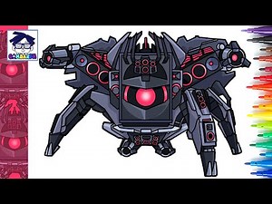 Cara Menggambar SPEAKER STRIDER Skibidi Wars episode 107 | Skibidi Toilet | step by step