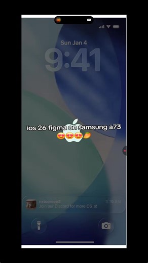 Experience iOS 26 Figma on Samsung A73