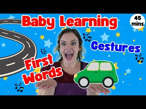 Baby Learning with Miss Katie | Learn First Words & Sentences | Signs & Gestures | Mama & Dada