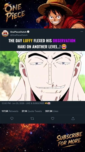Luffy Flexed His Observation Haki on a Whole Different Level 😂🔥 #onepiece