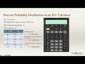 Working Discrete Probability Distributions in the BA II + Calculator
