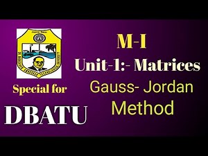 Matrices/Gauss Jordan Method/Inverse of matrix/Apna Maths Wala-Thakur sir/ Engineering Mathematics-1