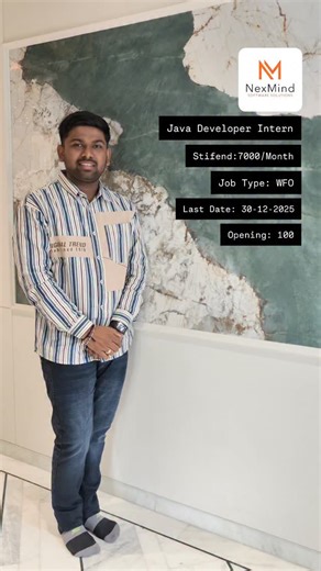 Career | Job Updates | Interview Tips on Instagram: "NexMind is hiring for the Java Developer Internship Role Link : https://internship.aicte-india.org/internship-details.php?uid=SU5URVJOU0hJUF8xNzMyMjU1MTIwNjc0MDFkOTBlZWY1OQ== #cocobhaiya #jobs #coding #placement #365dayschallenge"