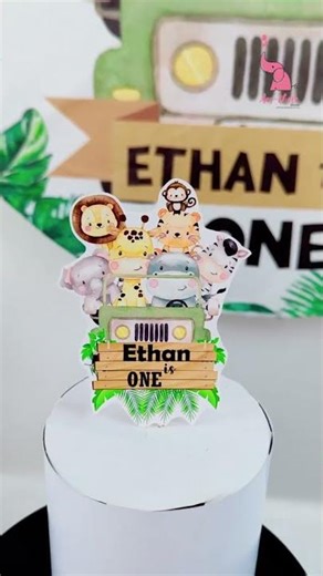 🌿 Customized Jungle Theme Party Decor 🦁 Orders at +91 87145 31110 #cake