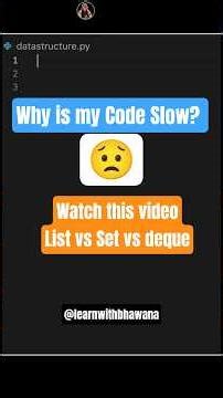 One Python Trick That Makes Code Faster | Use The Right Data Structure #python #viral #shorts