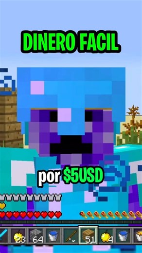 Me enfrente a ALGUIEN por 5 DOLARES #minecraft