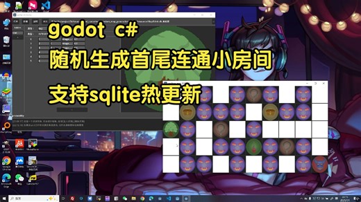 《godot 4.3 c# 随机地图 一 : 小房间按概率随机生成 起始和结束图标不变》