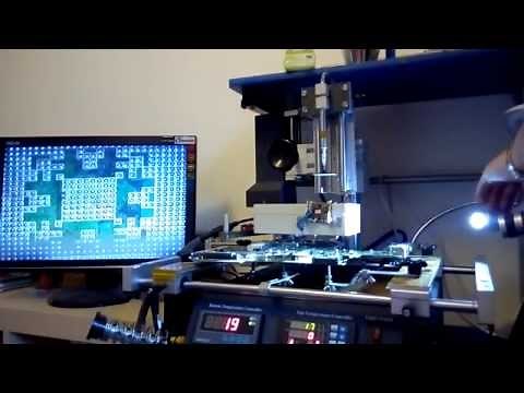 Home-made BGA alignment video system + microscopic video