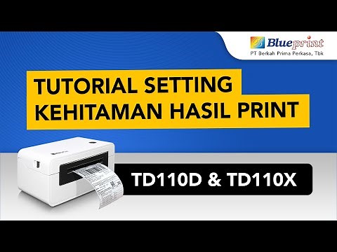 Tutorial on setting the blackness of print results on the Blueprint TD110D, TD110X, TD110, TR110 ...