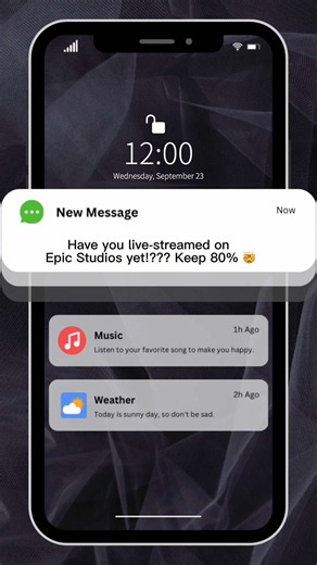 Just a little reminder in case you needed one. 👀😂 Go LIVE on Epic Studios, find your people, build your community & keep 80%. 💙 #EpicStudios #LiveStream #fyp