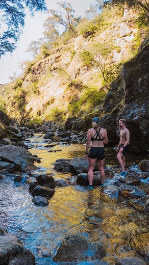 A hike that requires a swim... it’s a High Country thing! The Mount Beauty Gorge Walk is a blissful 3km return hike along the Kiewa River, with a swing bridge to cross, swimming holes to explore, and rising walls of the converging gorge to admire. During summer, when the rocks are dry in the riverbed, it is possible to walk, wade and swim upstream for 400 metres to an impressive canyon. Please be aware, there may be unannounced increases in water flows/levels in the Mount Beauty Gorge, as it is