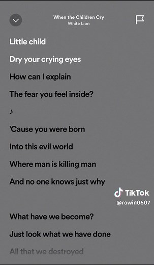When The Children Cry - Emotional White Lion Song with Lyrics