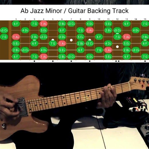 Ab Jazz Minor / Guitar Backing Track #guitarbackingtrack #guitarjamtrack #guitarjam