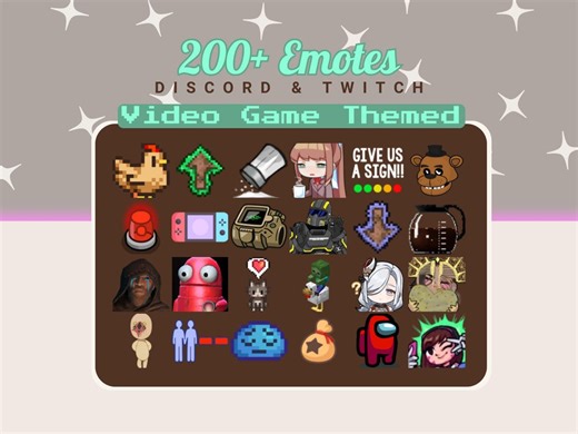200  Video Game Emotes Pack | for Discord and Twitch | Includes Animations, Gifs, Reactions - Etsy Australia