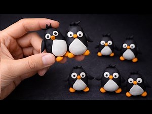 DIY Fimo Pinguin modellieren 🐧 | Einfache Polymer Clay Anleitung für Anfänger