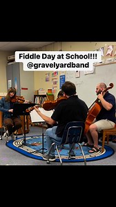 Fiddle Day at School today with our Fiddle Player Charlotte Crosmer!!! #thegravelyard #gravelyardband #arkansasbluegrass #bluegrass #violin #fiddle #fiddler #viola #cello #stringquartet #strings #charlottecrosmer #aaronfarris #musiclife #musicteacher #symphony #orchestra #musicians #musicianslife #bandlife #livemusic #classical #reel #jig | The Gravel Yard