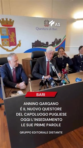 Annino Gargano é il nuovo questore di Bari. Subentra a Massimo Gambino. Il capo della polizia barese arriva dalla questura di Messina ed è stato già a Bari da capo della Mobile: “È un ritorno a casa”, le sue prime parole | Antenna Sud