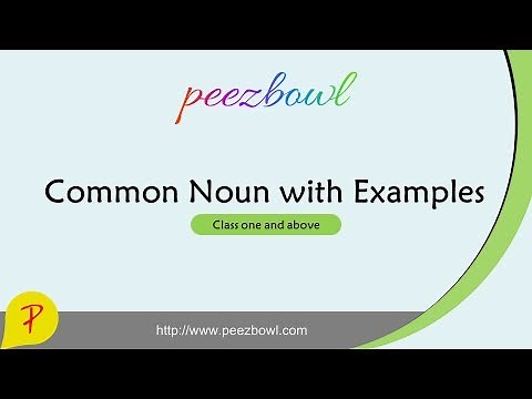 Common Noun with Examples