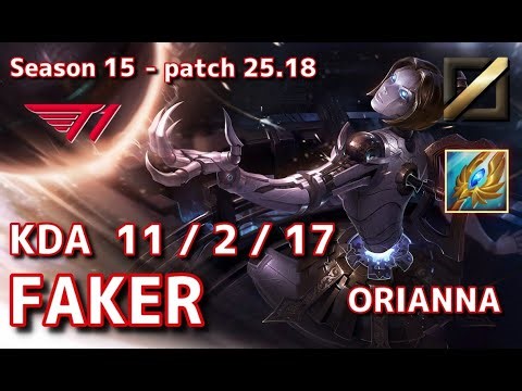 【KRサーバー/GM】T1 Faker オリアナ(Orianna) VS ジェイス(Jayce) MID - Patch25.18 KR Ranked【LoL】