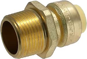 XFITTING Push Fit 1/2 Inch x 3/4 Inch Male Adapter, Push Fit Male Adapter, 28-3-1=10XX, 10 Pieces