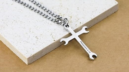 Wrench Cross Necklace