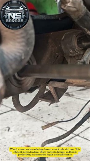 Stuck Bolt Removal with Socket Trick | Fast & Easy Auto Repair Hack#mechanic #shorts