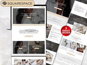 Squarespace Website Template: E-commerce Shop & Sales Page - Etsy