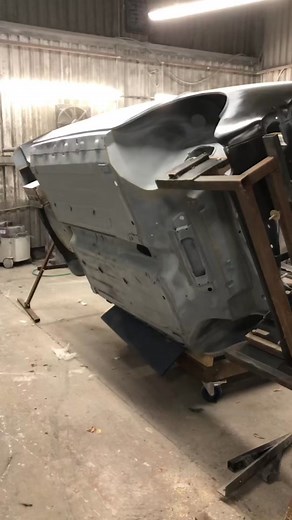 Mini 1275 gt prep and primer stage. #mini #morrismini #austinmini #leylandmini #minicooper #classicmini #carrestoration #carprime #carprep #mini1275gt #timelapse #bodyshop #carrepairing #primer #prepping