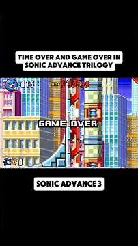 Sonic Advance Series Time Over And Game Over #gba #Sonic #gameover #Shorts