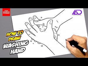 How to draw Washing Hand