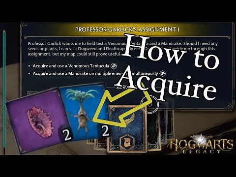 how to acquire and use a venomous tentacula / mandrake in Hogwarts Legacy