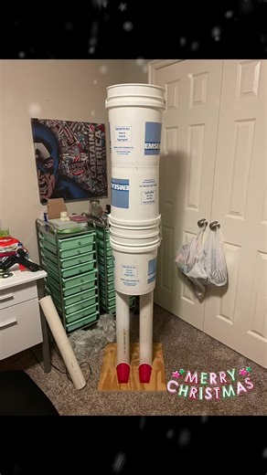 DIY Life Size Nutcracker from PVC and Buckets