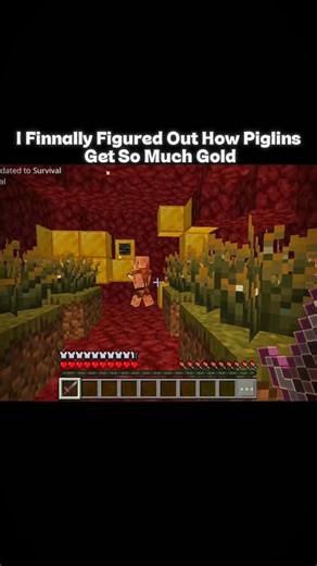 Now I Know How Piglins Get So Much Gold 😂 #minecraft