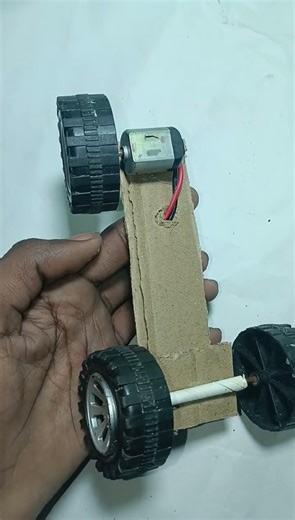 how to make three wheel dc motor car #inventions #experiment